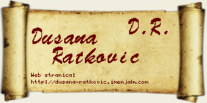 Dušana Ratković vizit kartica